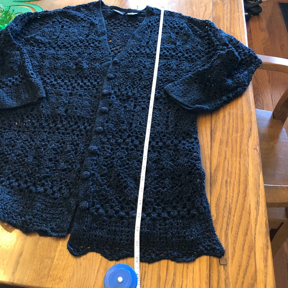 Liz sport black crochet sweater